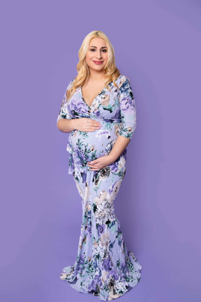 erin usawicz photography hackettstown new jersey maternity newborn portrait photographer lavender maternity dress